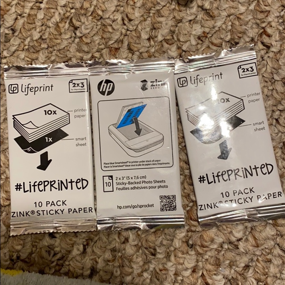 Brand new on opened zinc 10 pack paper